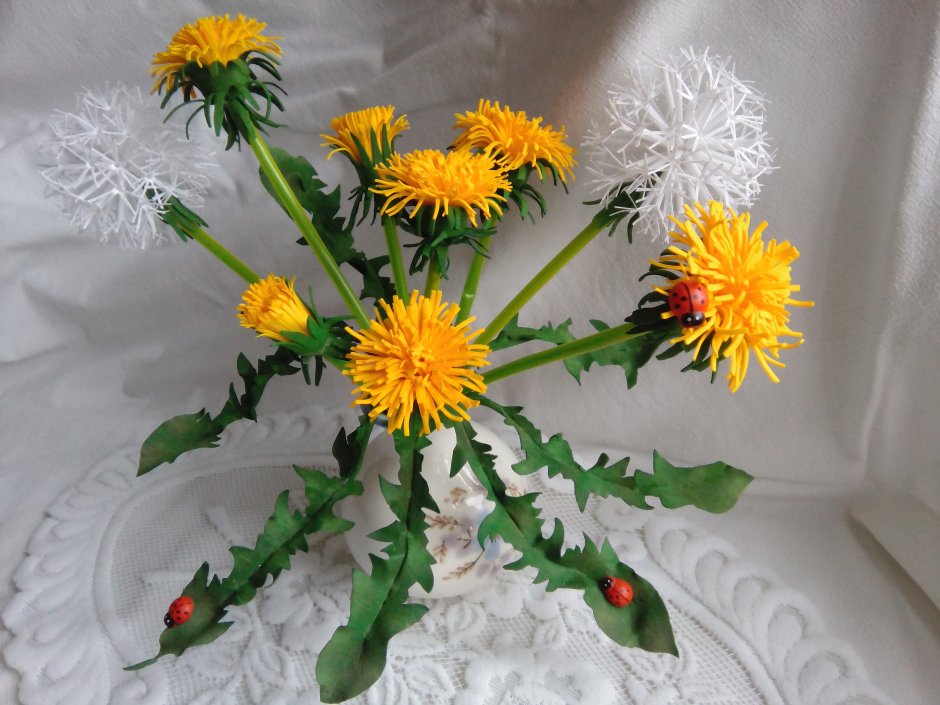 Одуванчик из фоамирана мастер класс