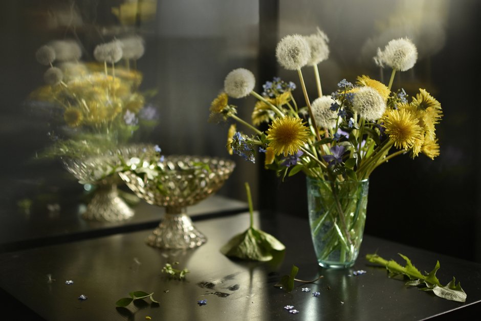 Зимний букет из одуванчиков