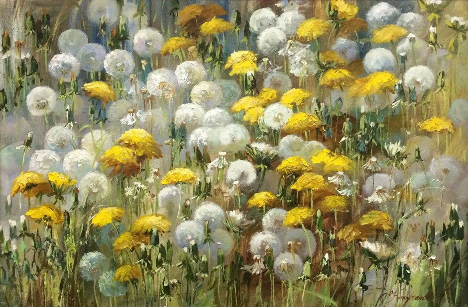 Живопись Ларисса Гамильтон , одуванчики