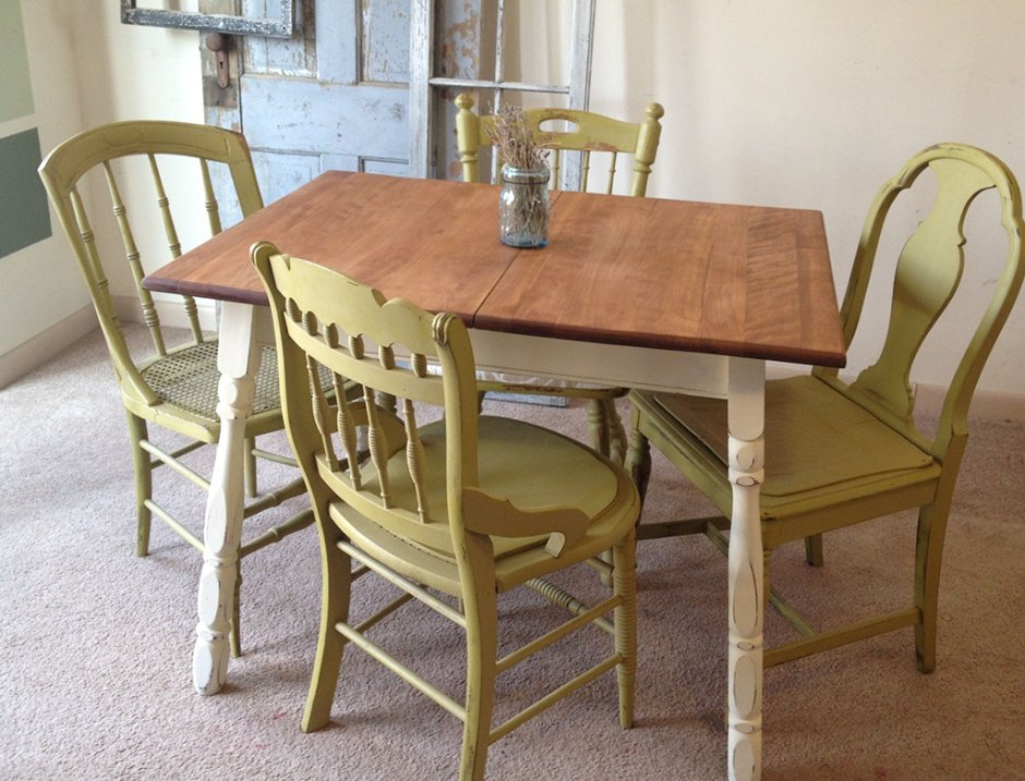 Стол кухонный синий