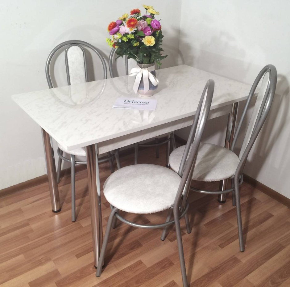 Стулья со столом для кухни салатовые