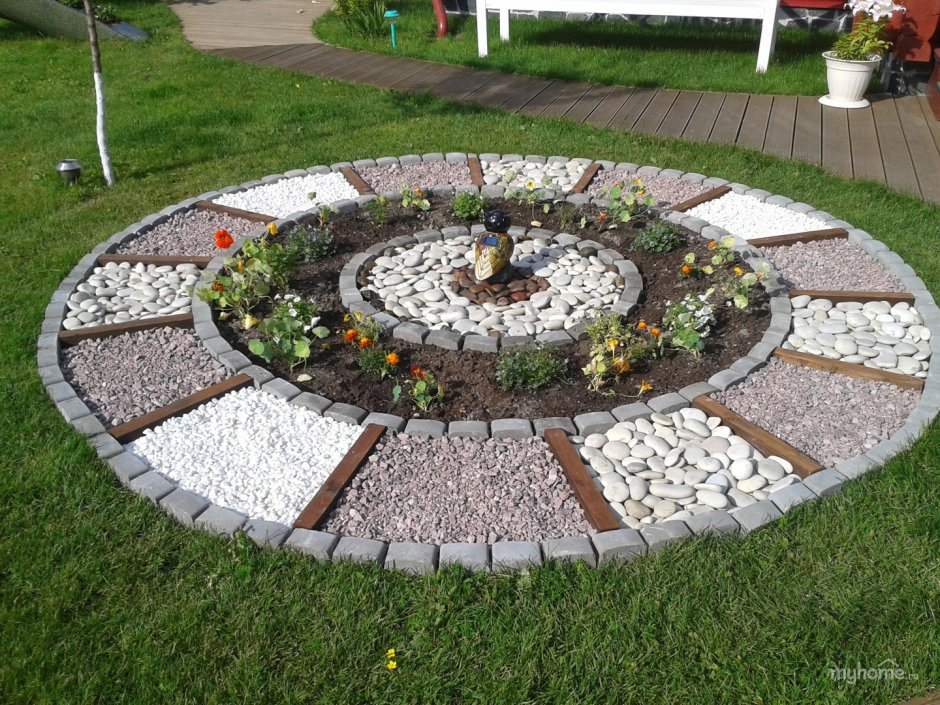 Клумба из тротуарной плитки