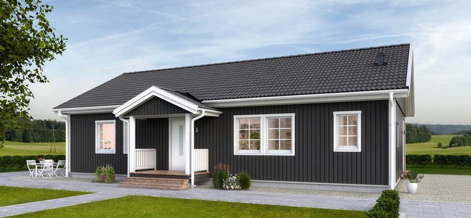 Финский одноэтажный дом каркасник