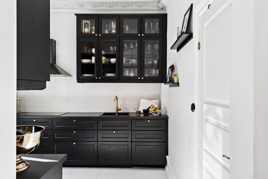 Кухни в Сканди серо голубая