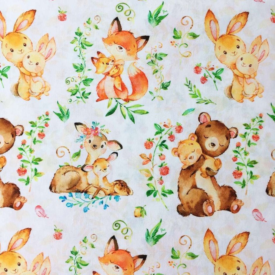 Детские принты на ткани