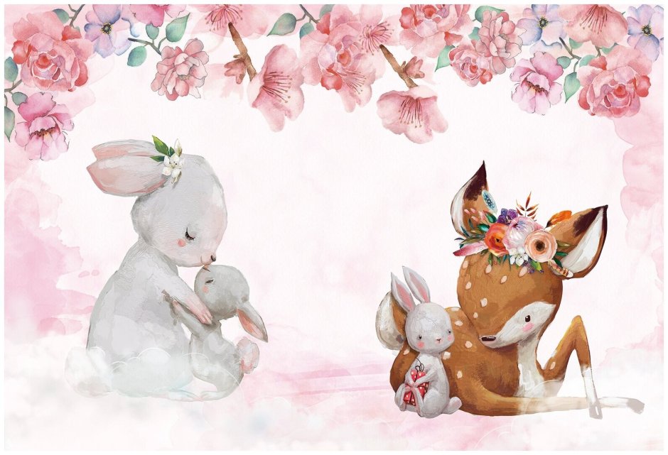 Фотообои детские зайчики