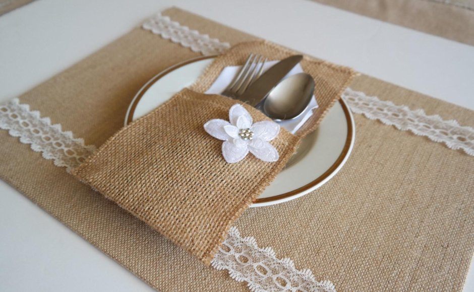 Сервировочные салфетки из Мешковины