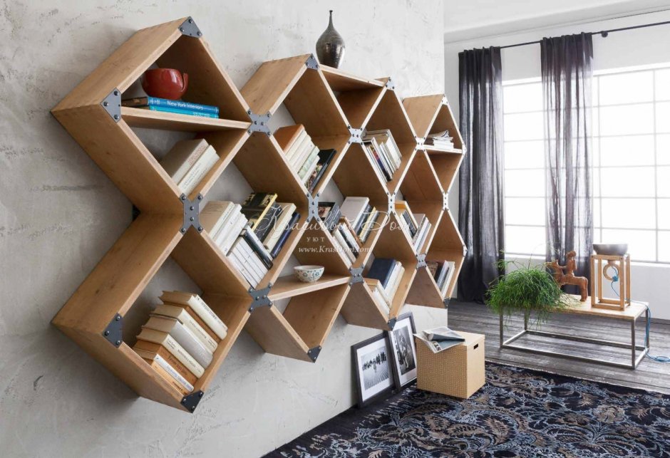 Деревянные палкив интерьере