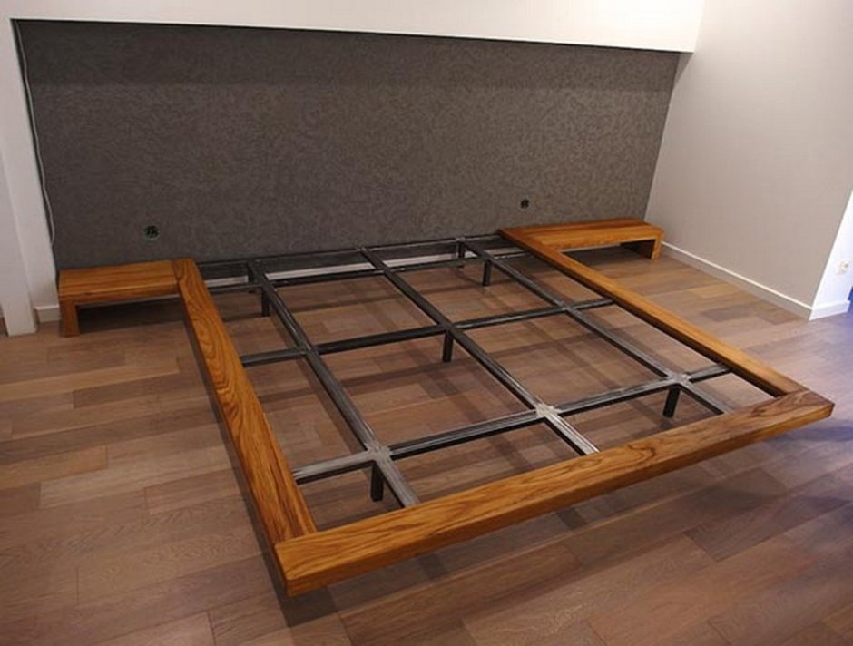 Кровать из слэба дерева