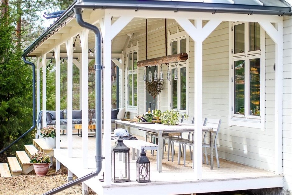 Пристройка открытой веранды