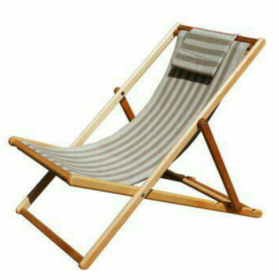 Charles Bentley Garden large Folding Curved Reclining Wooden Sun Lounger Patio sunbed