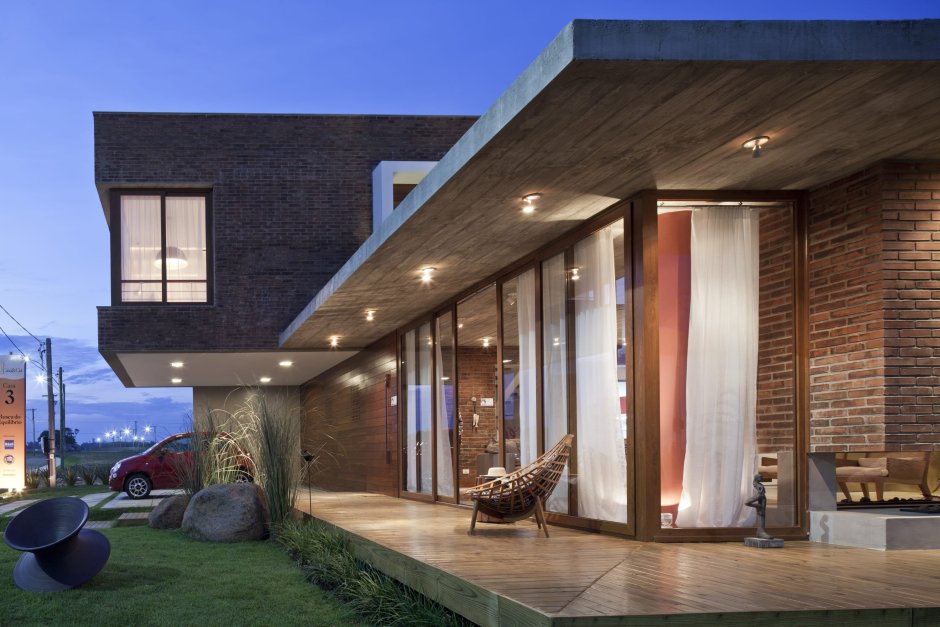 Подсветка террасы в современном стиле