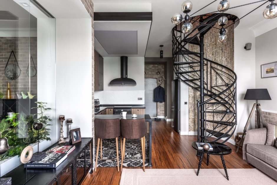 Двухуровневая квартира в стиле лофт