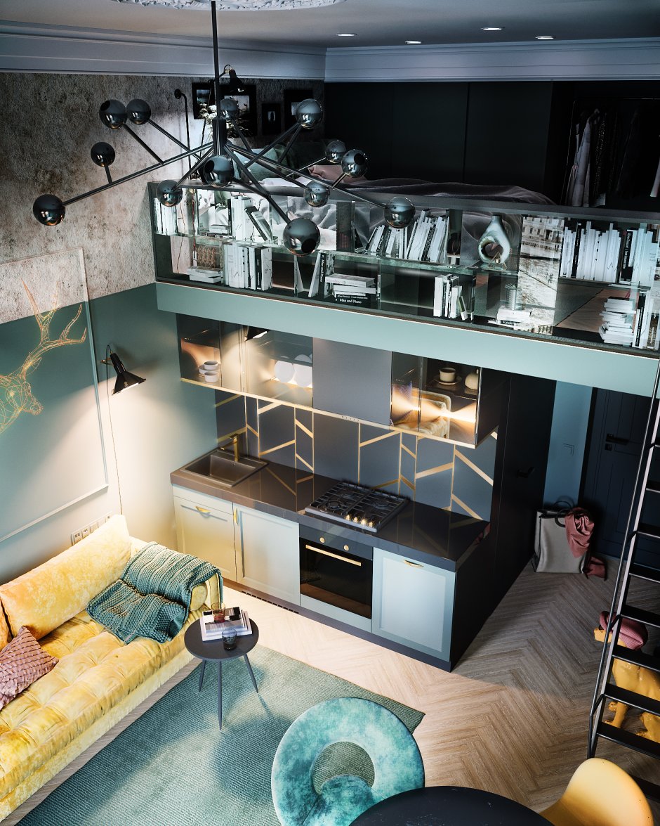 Двухуровневая студия 25м2