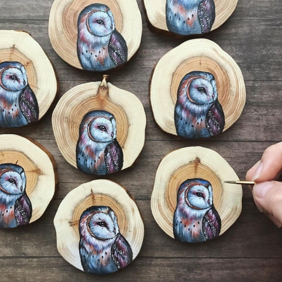 Рисование на спиле дерева