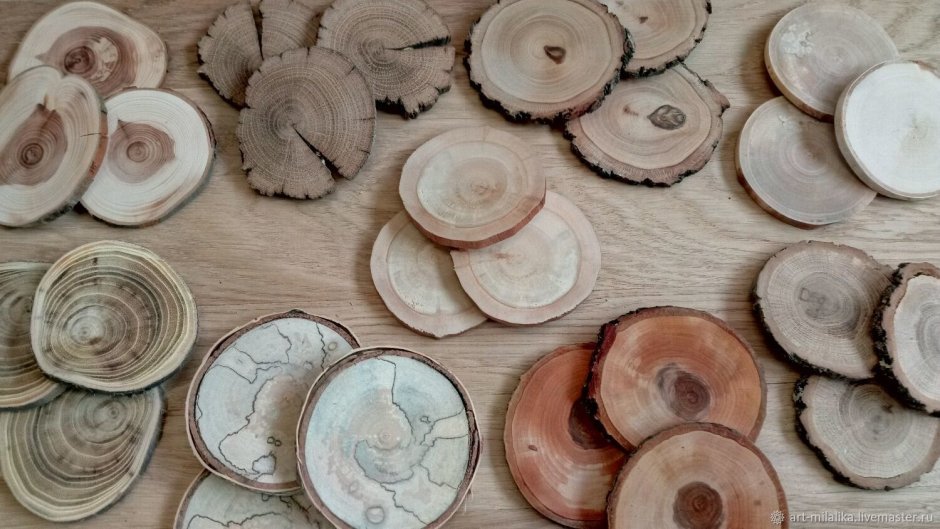 Живопись на спиле дерева