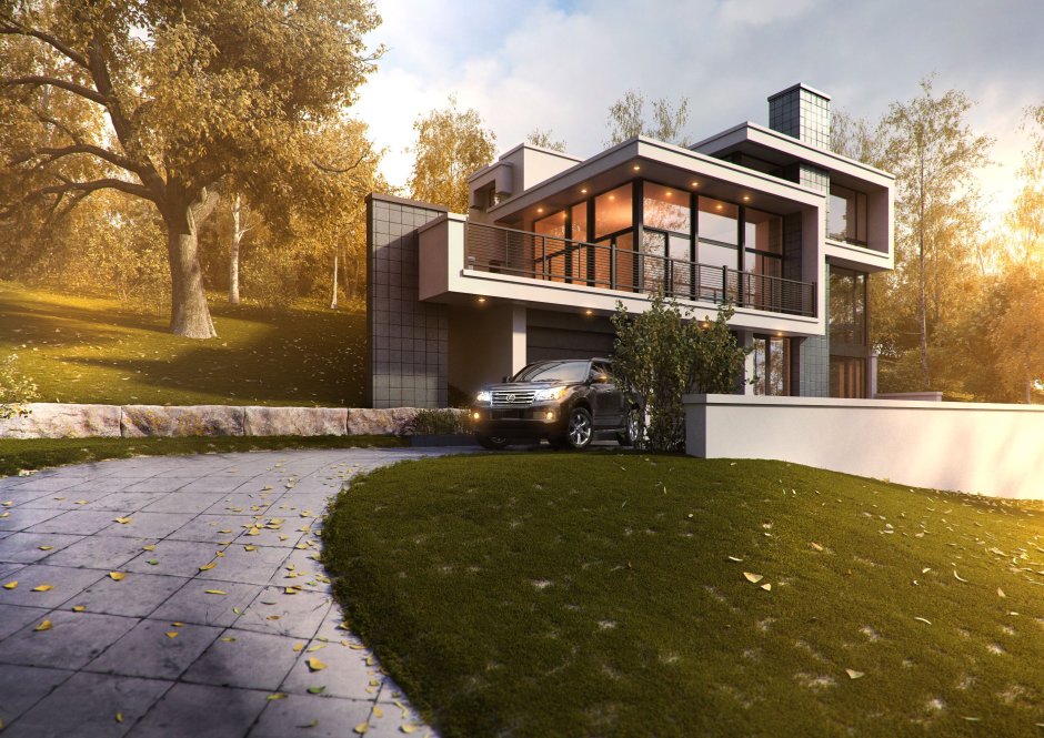 Дом в стиле конструктивизм