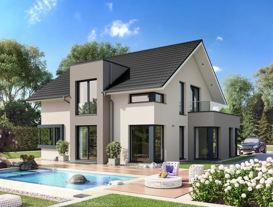 Стильный двухэтажный дом