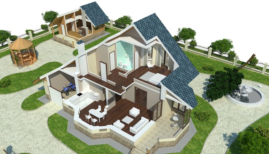 План загородного коттеджа