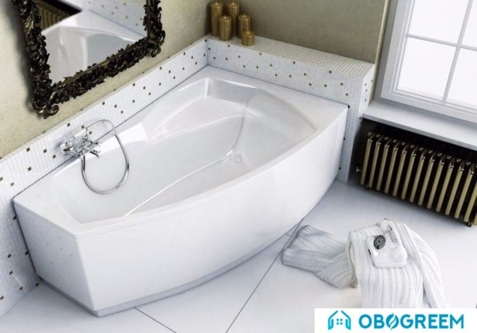 Экран под ванной из плитки