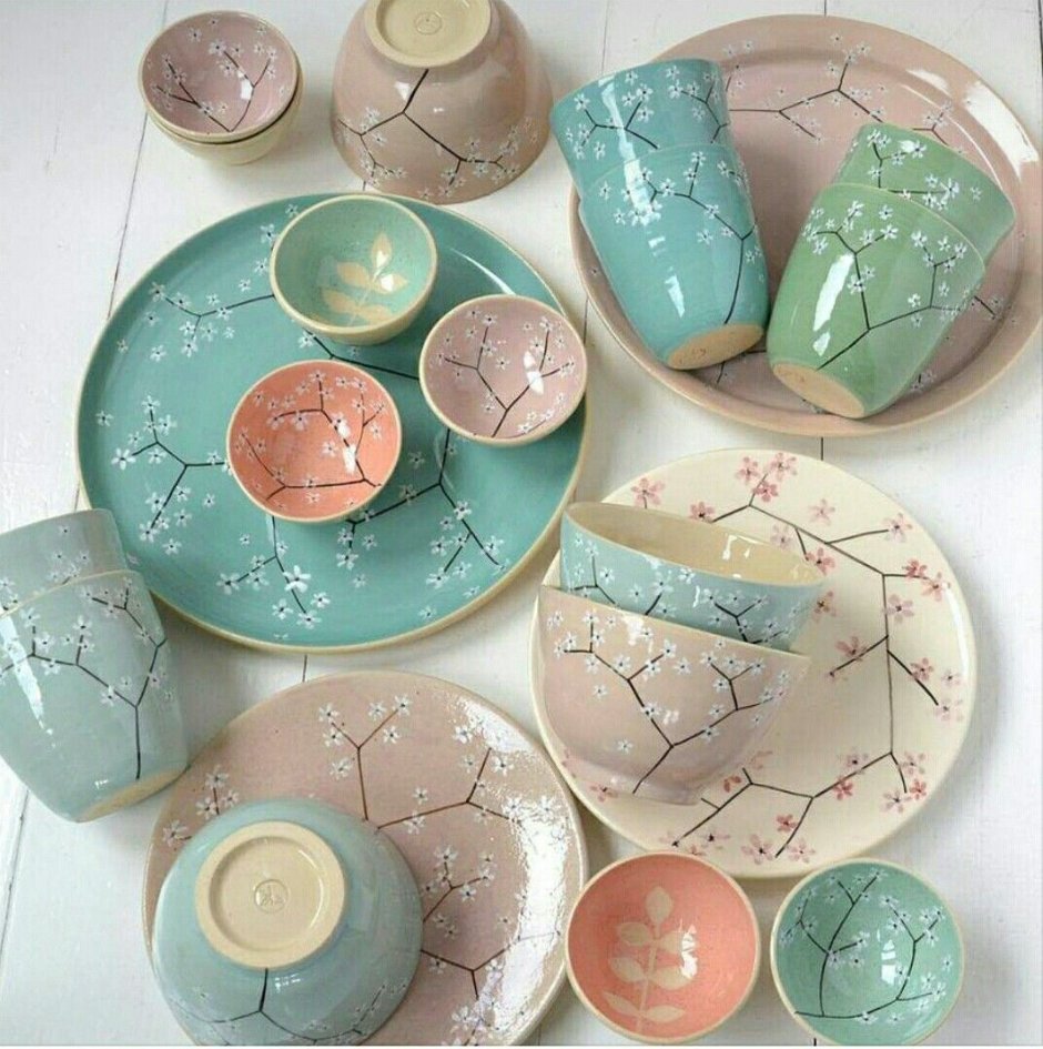 Blossom Plate- mysterious Green