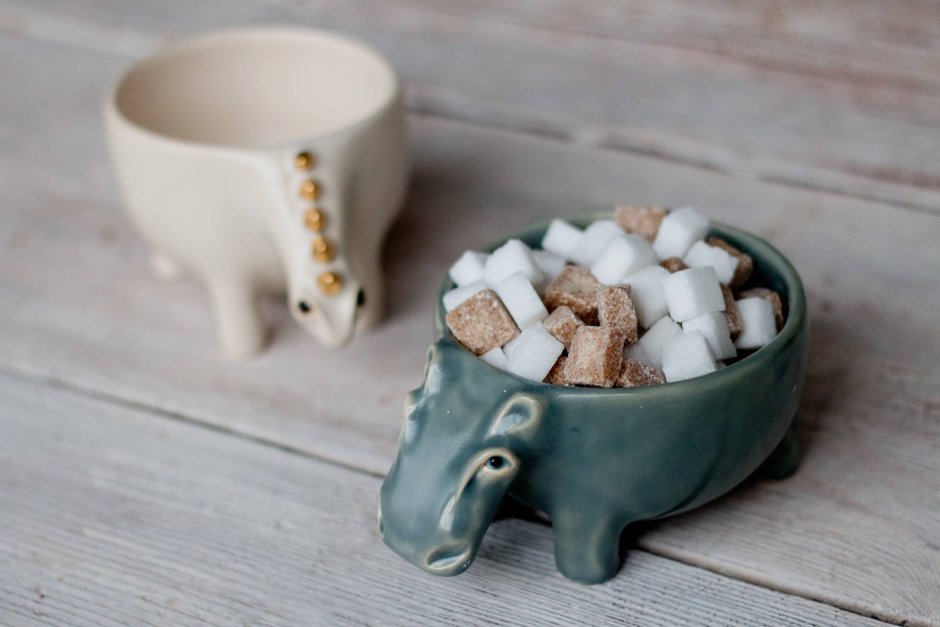 Посуда пепельница из глины