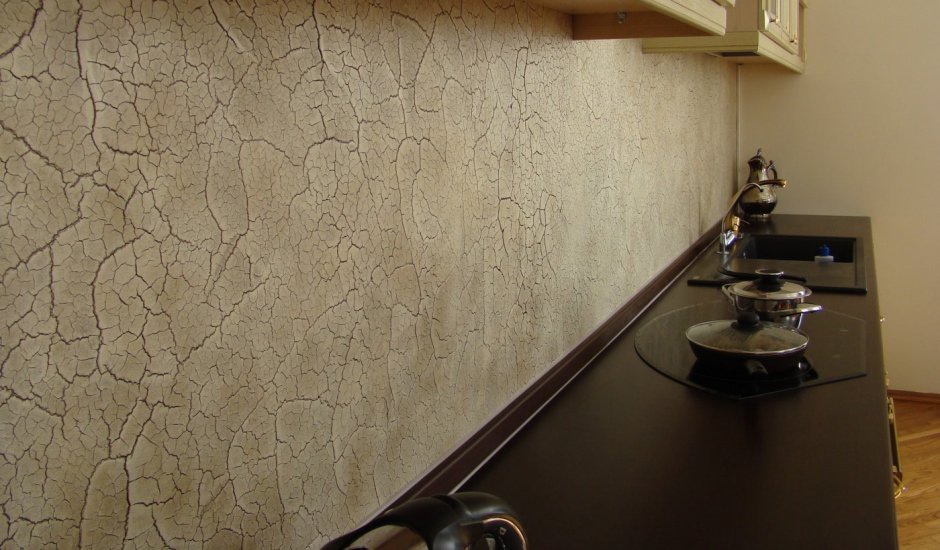 Декоративная штукатурка на кухне