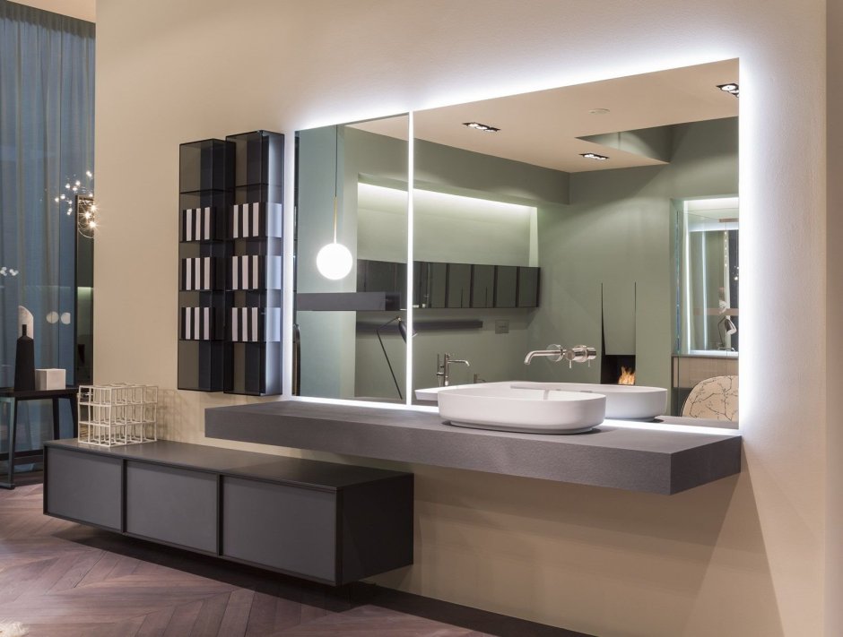 Полочки в ванную встроенные