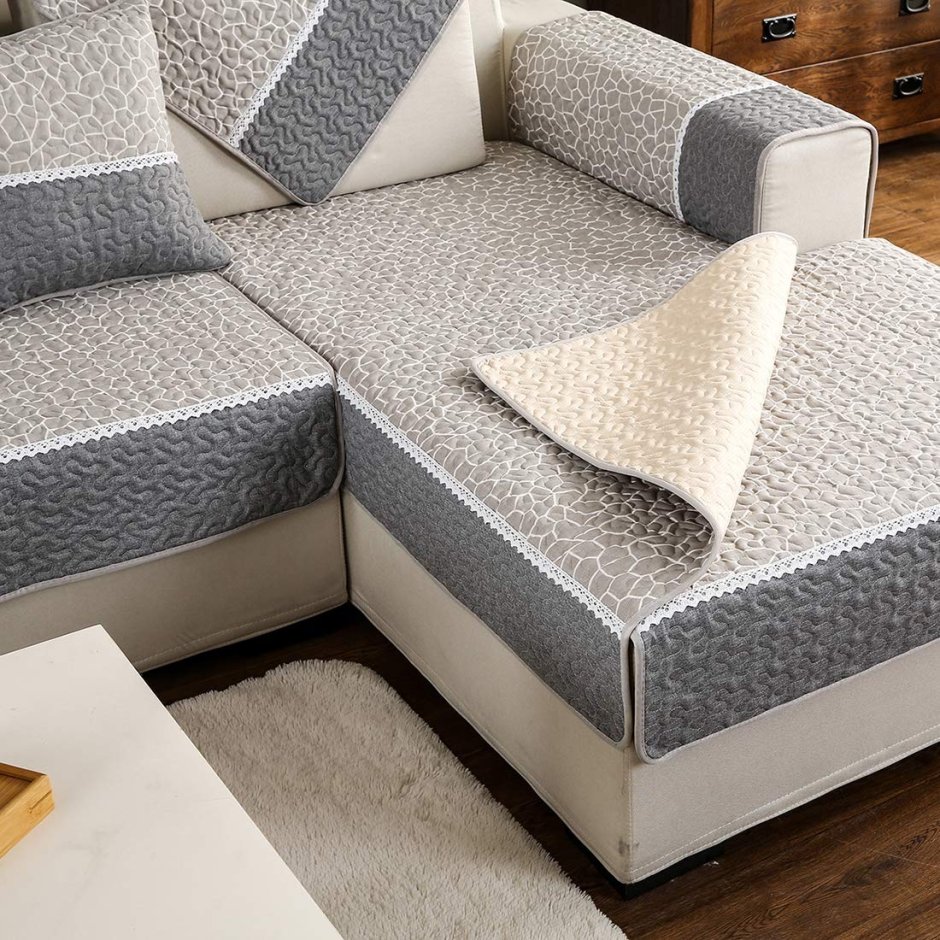 Плед на угловой диван