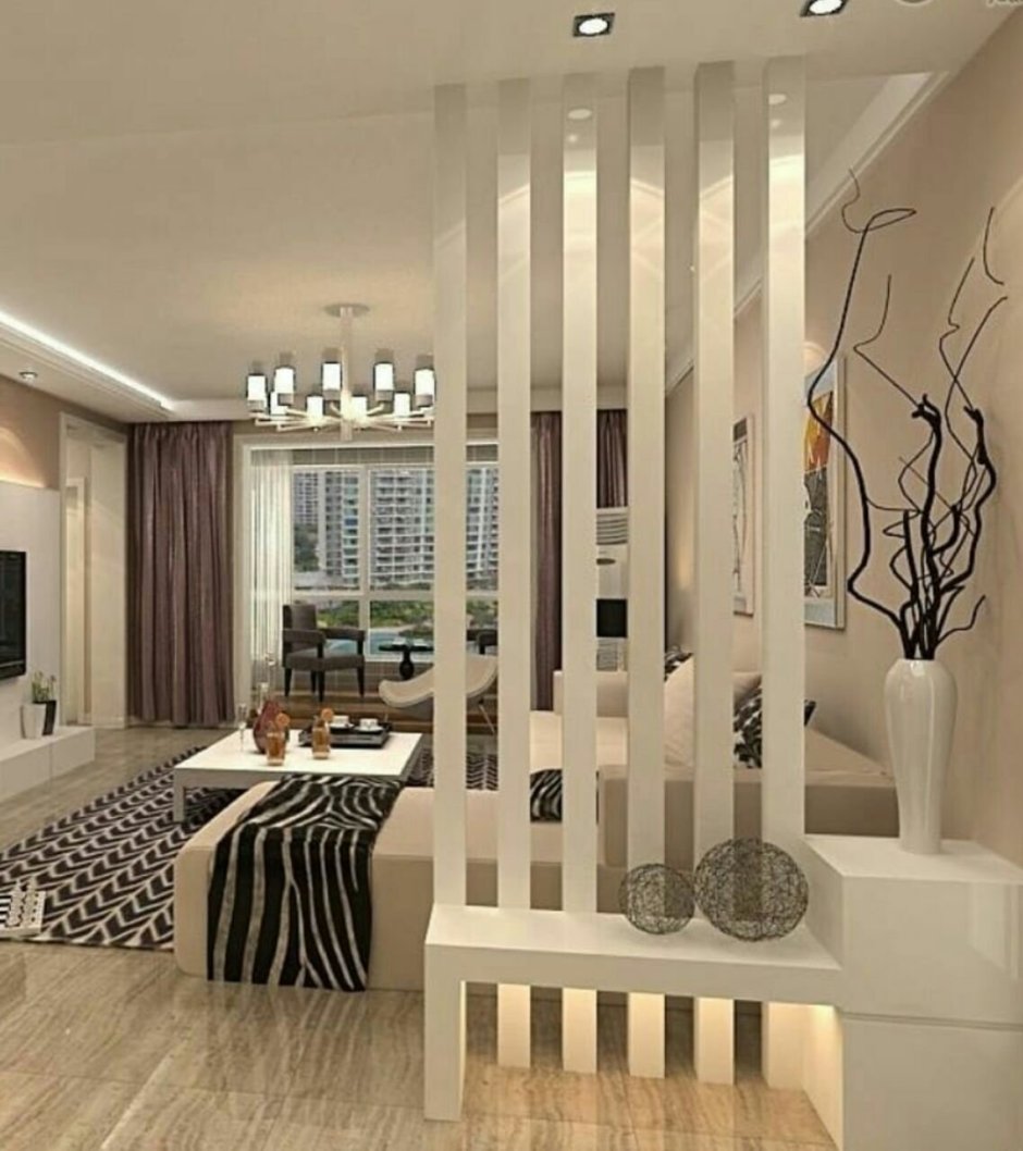 Перегородки для зонирования пространства в комнате