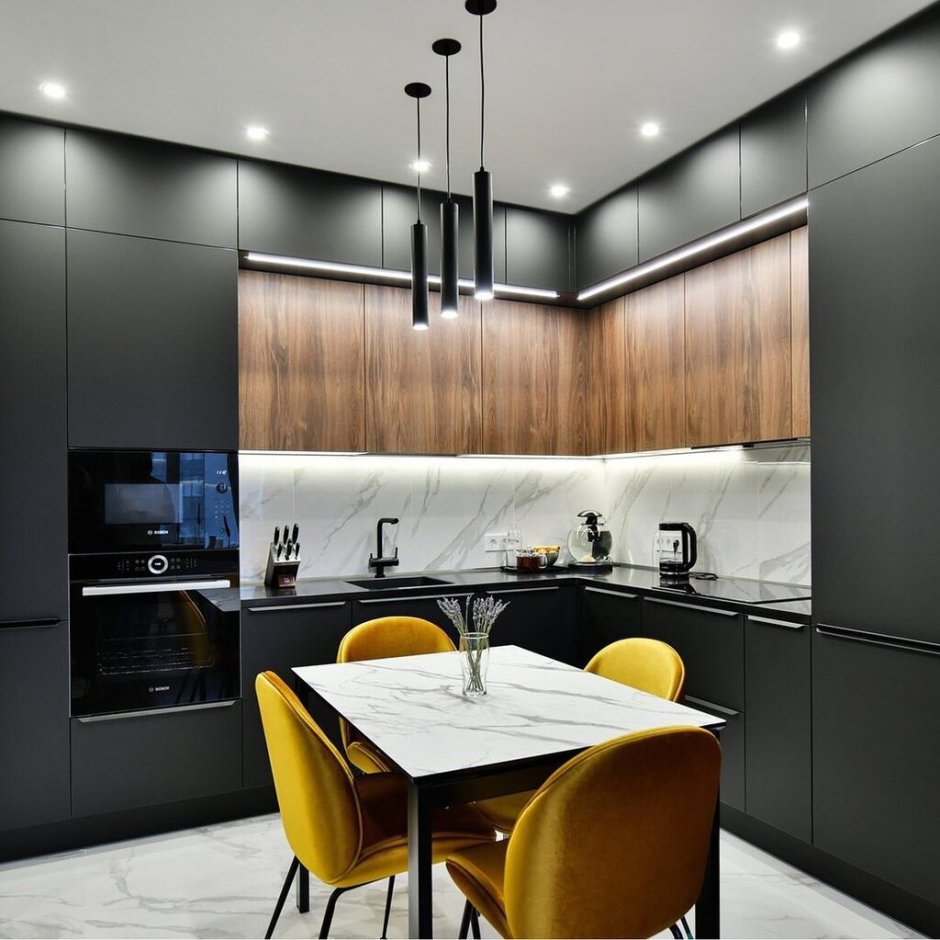 Интерьер кухни 9 кв метров