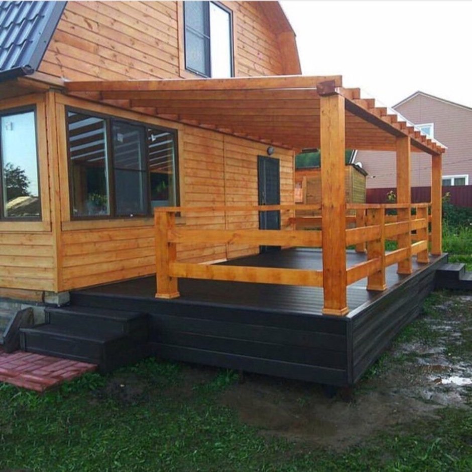 Каркас террасы из бруса 150х150