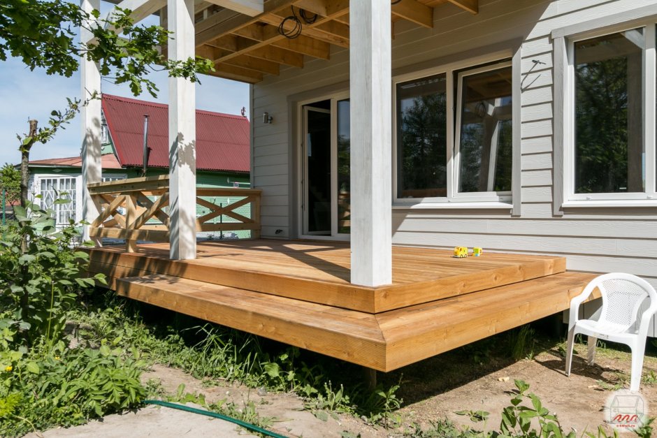 Терраса к дому без перил