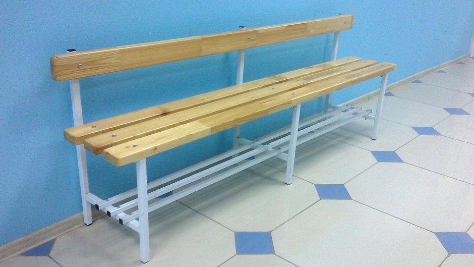 Скамья для раздевалок со спинкой 1,5м
