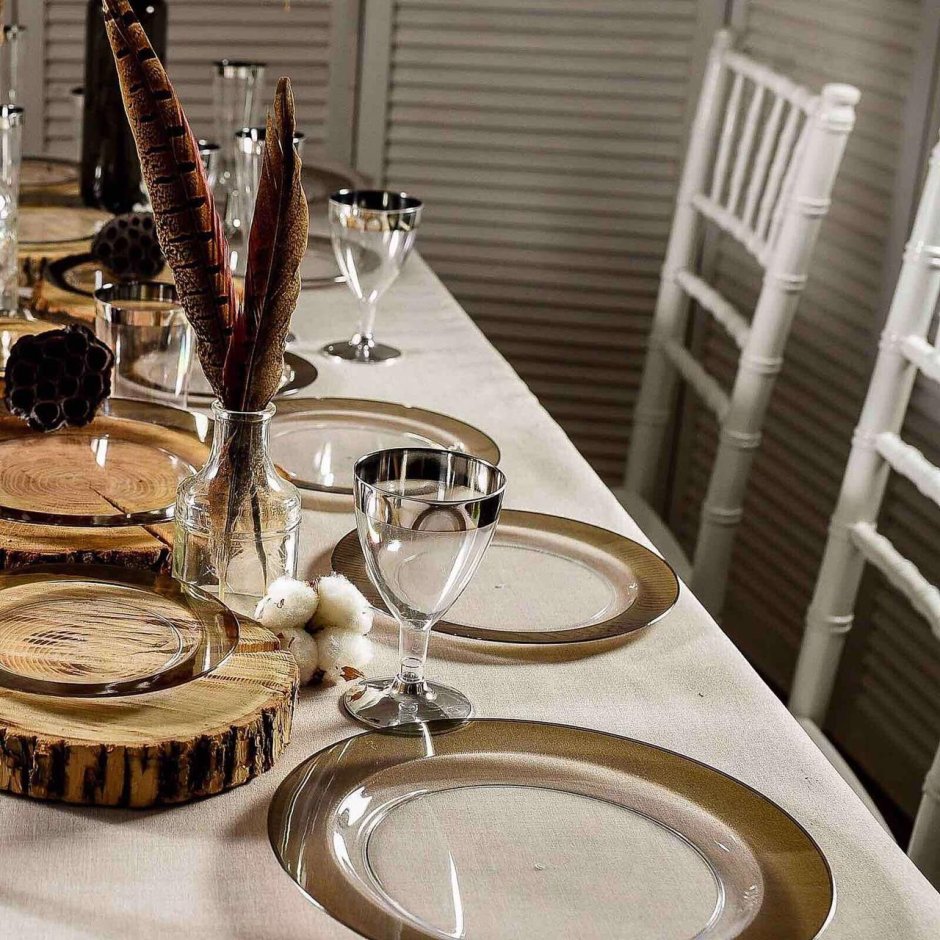 Сервировка одноразовой посудой