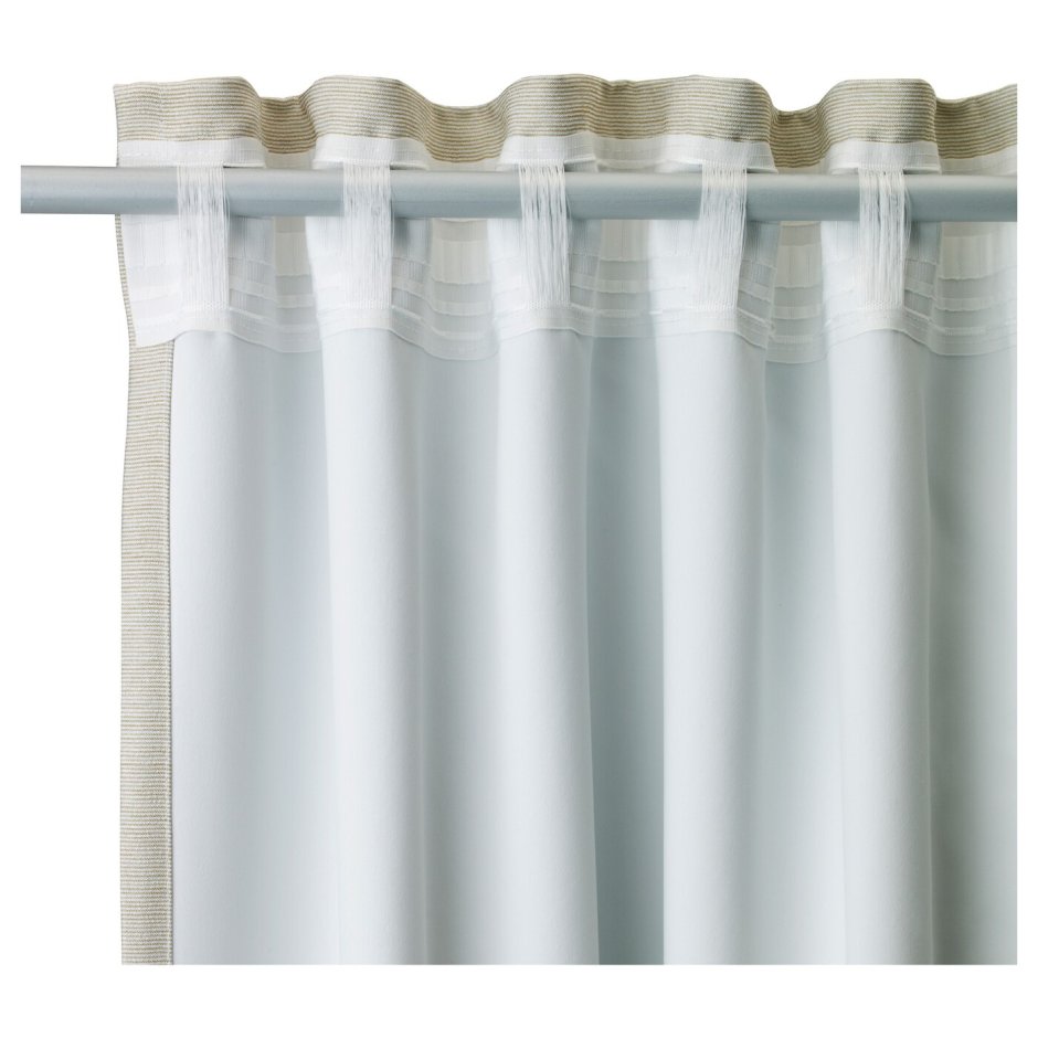 Тюль на карнизе труба