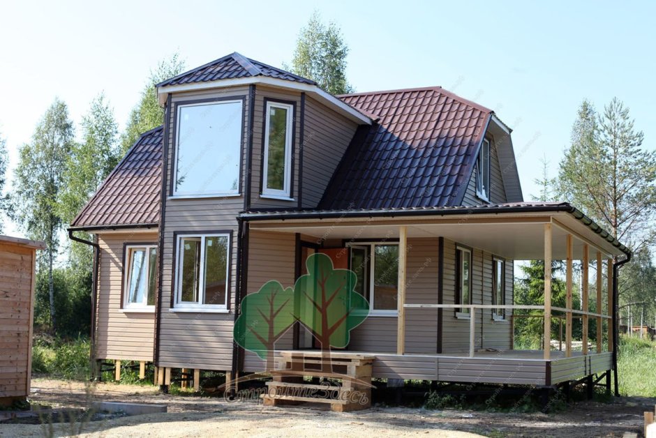 Пристройка с террасой на крыше