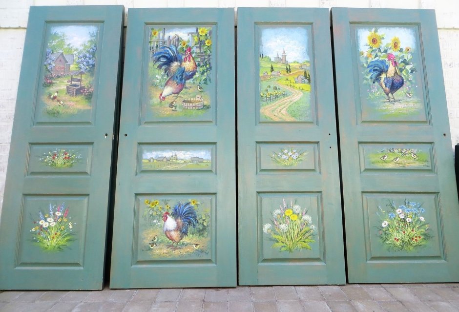 Роспись деревянных дверей