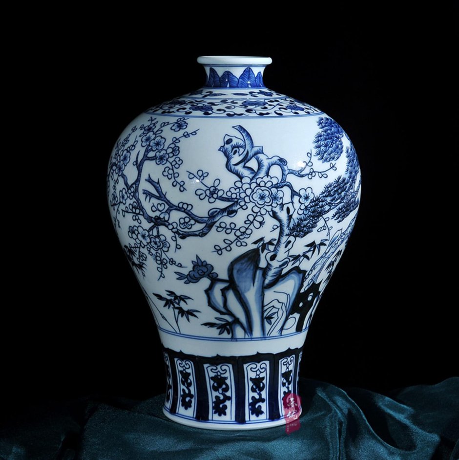 Вазы клуазоне эпоха Мэйдзи 19 века