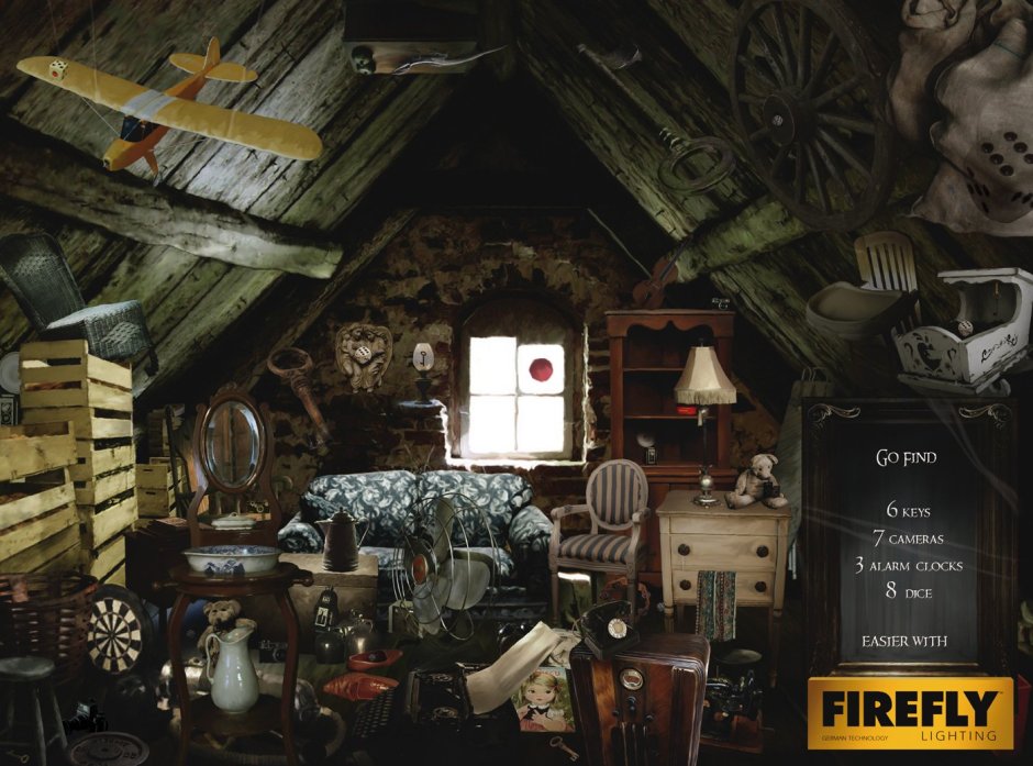 Старинные вещи на чердаке