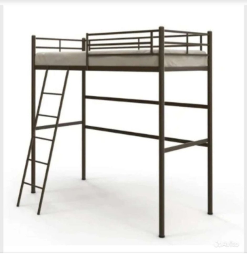 Металлическая Дабл кровать-чердак лофт