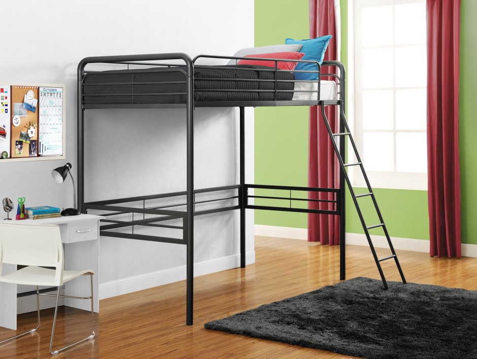 Metal Workstation Desk Twin Loft Bunk Bed