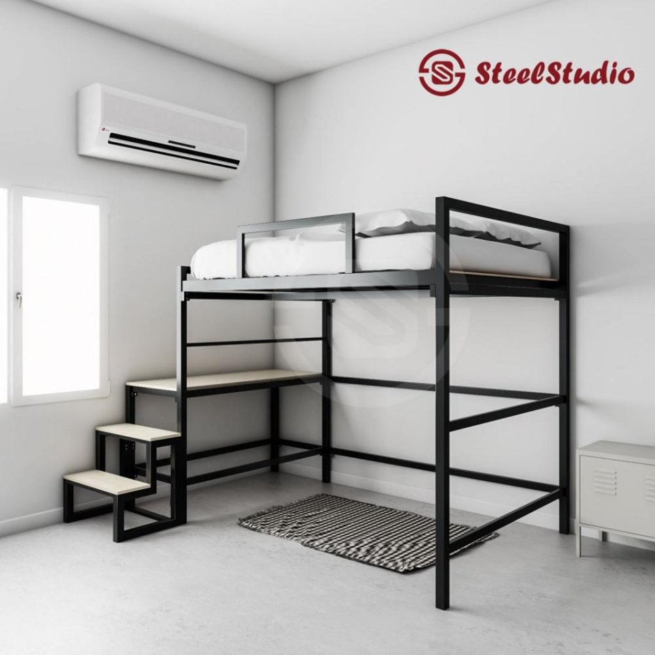 Кровать-чердак металлическая Олимп 5