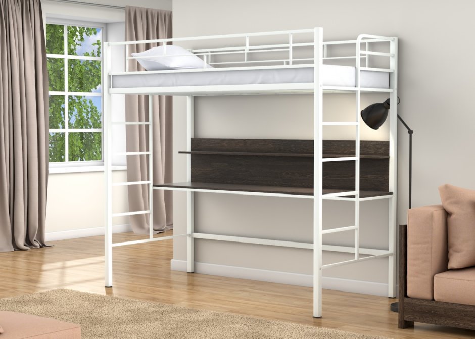 Кровать чердак металл 200х80