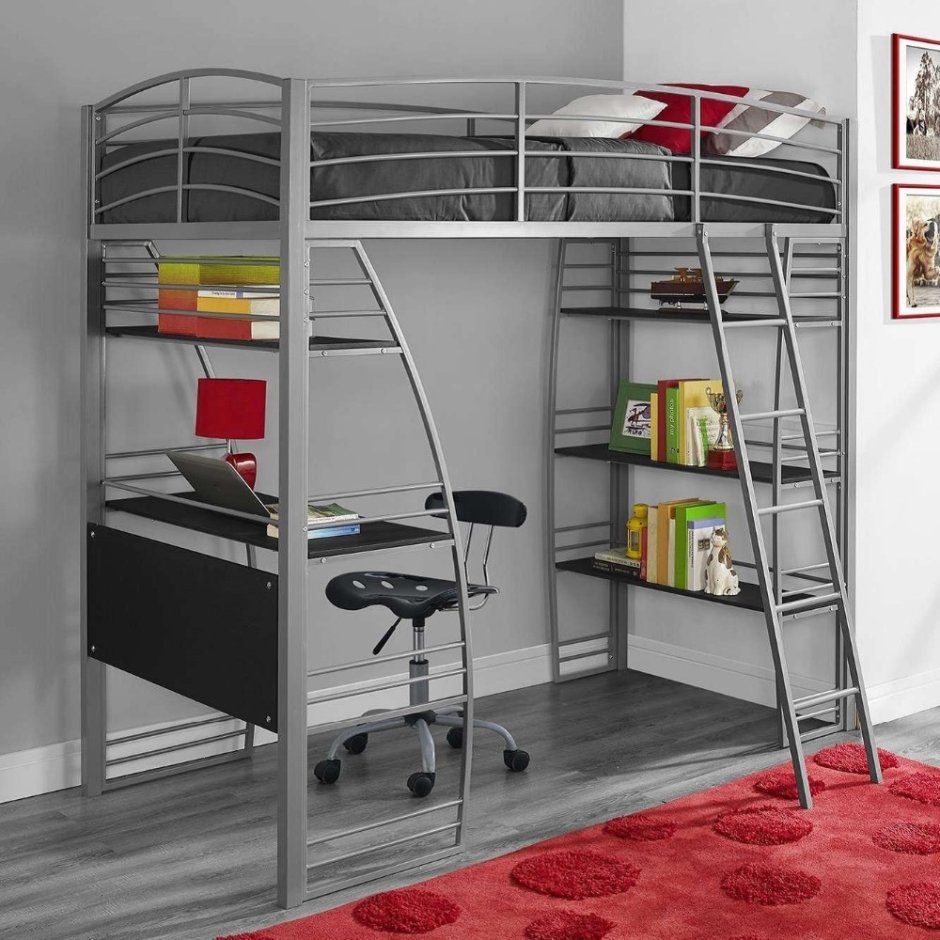 Twin Size Loft Bed Metal