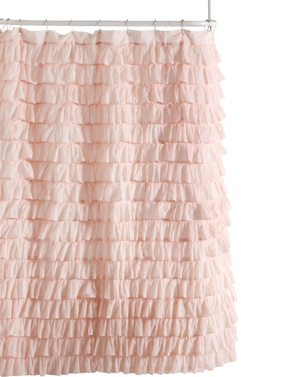 Штора для ванной с оборками