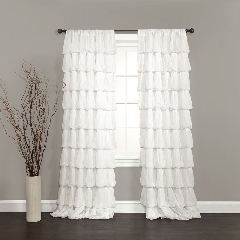 Тюль с воланами