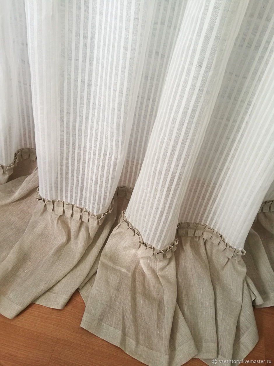 Штора с нижней оборкой