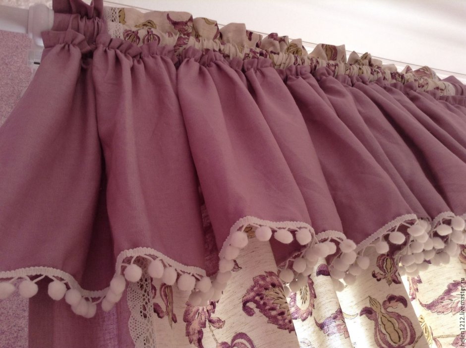 Шторы с кружевом в стиле Прованс