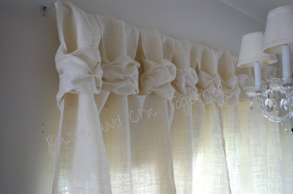 Тюль с оборкой сверху